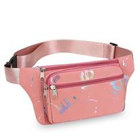 Fashionable Women's Waist Bag, Chest Crossbody Bag, Multiple Compartments, Casual Waist Bag, Women's Mobile Phone Pocket Wallet pink