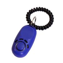Plastic Dogs Training Clicker Elastic Wrist Strap Pet Click Trainer Aid Tool Sound Keychain Indoor Outdoor Training Tool mėlyna