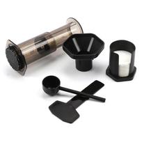 Outdoor French Press Coffee Maker Household Use Portable Coffee Pot Coffee Machine Mini Kitchen Accessories Jug Manual Bar Coffe tamsiai ruda spalva