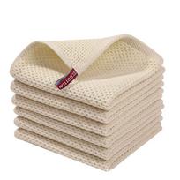 Cotton Towel Soft Absorbent Dishcloth Kitchen Dish Rags Honeycomb Breathable Face Wash Towel Household Cleaning Cloth Wash Cloth 2pcs