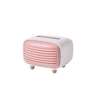 Radio Box Paper Case Desktop Dispenser Napkin Holder Living Room Business Bathroom Kitchen Storage Cover Decoration rožinė