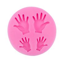 Portable Hand Print Fondant Cookie Mold Home Bakery Reusable Dessert Sugarft Chocolate Silicone Mould Baking Tool