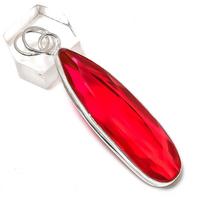 Natural Peridot Gemstone Handmade 925 Sterling Silver Jewelry Pendant 2.05  o5B30 red