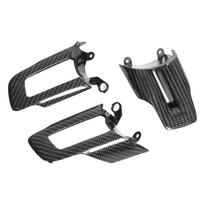 3pcs Gloss Carbon Fiber Steering Wheel Control Button Trim Cover Replacement for Ford Mustang