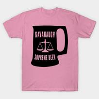 T Shirt Women Kavanaugh Parody Beer Mug Harajuku Print Kawaii Tshirt Summer Short Sleeve Female T-Shirt Top Tee S rožinė