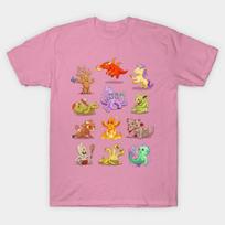 T Shirt Women Diapers And Dragons Harajuku Print Kawaii Tshirt Summer Short Sleeve Female T-Shirt Top Tee 4XL balta