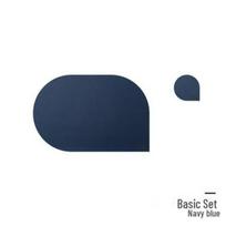 Two-Color Nordic Style Leather Placemats: Waterproof, Oil-Proof, Scald-Proof, and Heat-Insulating. Standard geltona/tamsiai mėlyna spalva