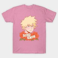 T Shirt Women Bakugo Always Be The Best Tattoo Harajuku Print Kawaii Tshirt Summer Short Sleeve Female T-Shirt Top Tee S rožinė