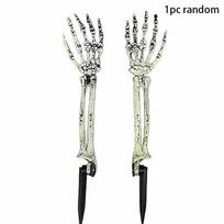 Halloween Scary Props Model Plastic Skeleton Hands Realistic Life Size Fake Human Hand Bone For Haunted House Decor 1 pc white