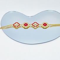 New Fashion Simple Four-Leaf Clover Bracelet Niche Premium Sense Hollowing Women's Bracelet auksas