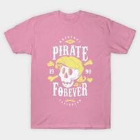 T Shirt Women Pirate Forever Harajuku Print Kawaii Tshirt Summer Short Sleeve Female T-Shirt Top Tee S rožinė