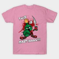 T Shirt Women Marvin The Spartan Harajuku Print Kawaii Tshirt Summer Short Sleeve Female T-Shirt Top Tee S rožinė