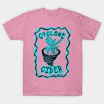 T Shirt Women Cyclone Cider Harajuku Print Kawaii Tshirt Summer Short Sleeve Female T-Shirt Top Tee S rožinė