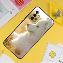 Samojedo šuniuko dėklas Samsung Galaxy A54 A34 A14 A13 A33 A53 A12 A32 A52 A71 A51 A15 A25 A35 A55 viršelis Samsung A32 5G gray