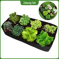 Multi-Grid Square Felt Vegetable Planting Bags Black; 30x30x30 cm
