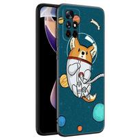 Cartoon Corgi Dog Black Silicone Phone Case For Xiaomi Redmi Note 10 11 11S 12 13 4G 8 9 11T Pro 5G Plus 8T 9S 10S 12S Redmi Note 10 5G black