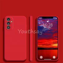 For Samsung Galaxy A16 Case Samsung A16 A15 A14 A55 A06 A04 A04S A04E A24 A33 A54 A34 A05 Cover Silicone Plain Protector Rubber A05S raudona