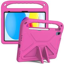 For Apple iPad 10th Gen 2022 10.9 inch A2696 A2757 A2777 Case EVA Portable Shockproof Kids Safe Handle Stand Tablet Cover For iPad 10th 2022 rožinė raudona spalva