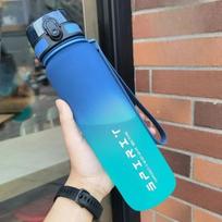 33.81oz Portable Sports Water Bottle Gradient Color Plastic Drinking Bottle For Men And Women Perfect For Outdoor Travel Office 1000ml