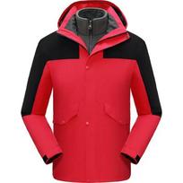 Moterims Vyrams 3 viename Vandeniui atsparūs Žieminiai Striukės Šiltas Vėjo Striukė Lauko Paltai Šiltas Fleece Pamušalas Gobtuvas Fleece Pamušalas Šilti Darbo Drabužiai Didelė Kišenė S raudona