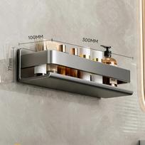 Removable Kitchen Shelf Shelves Wall Mounted Shampoo Storage Rack Holder Aluminum Bathroom Organizer Accessorie