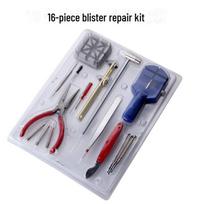 13-Piece Watch Repair Tool Kit: Back Cover Opener and Strap Remover