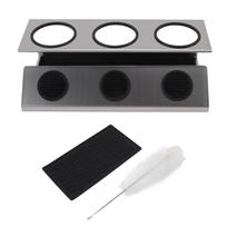 Bottle Drain Drying Rack 304 Stainless Steel Silicone Pad Silver 3 Holes Soda Bottle Drying Rack black