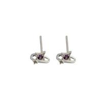 Purple Planet Earrings Unique Design Sense High-end Niche Exquisite Ear Piercing Ear Decorations