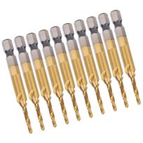 10Pcs Hex Shank Screw Tap M3?Drill 2.5 Coated Composite Spiral Flute Tap Accessory