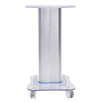 Plexiglass Beauty Salon Trolley Salon Use Pedestal Rolling Cart Wheel Aluminum Stand