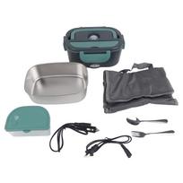 1.5L Car Electric Lunch Box Food Warmer Heating Thermal Lunch Container with Spoon Fork   12V 24V gray
