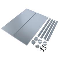 Metal Potting Bench 120KG Load Bearing Galvanized Iron Double Layers Greenhouse Potting Table with gray