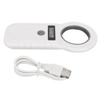 Pet Tag Reader Rechargeable 2.4G Bluetooth 134.2Khz 125Khz Handheld Portable RFID Pet Scanner White balta