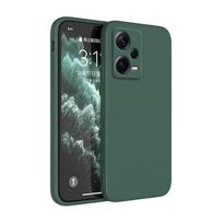 Square Matte Silicone Case for Xiaomi Redmi Note 12 Pro Plus 5G Global Soft Fundas Redmi Note 12 12s 12c Matte Basic Cases Caqas Redmi 12 4G tamsiai žalia spalva