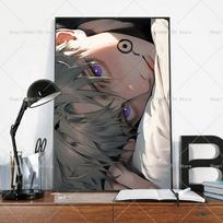 1PC Anime Jujutsu Kaisen Inumaki Toge Poster Self-adhesive Art Waterproof Paper Sticker Coffee House Bar Room Wall Decor 21cm×30cm NoFrame