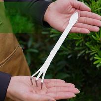 1 vnt. Nerūdijančio plieno šaknų grėblys Bonsai vazoniniams augalams 3-šaknis dirvos purenimo įrankis Rankinis nerūdijantis grėblys Sodo įrankis