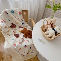 Vaikiškas pledas Mielas animacinis minkštas patogus vaikiškas pledas namams, biurui, mokyklai, kelionėms 100x150 (without Zipper) gray