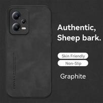Prabangus avikailio odinis dėklas Xiaomi Redmi Note 12 Pro 4g Plus 5g 12s Turbo Speed Edition vyrams, galinis dangtelis ant Note12 S 12pro Redmi A1 juoda