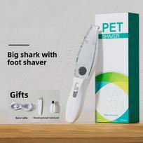 Big Shark Ceramic Double Knife Head USB Charging Foot Shaving Machine for Dogs Cat Ears Foot Shaving Supplies Dog & Cat, Universal