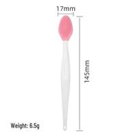 Double-Sided Face & Lip Cleansing Brush for Blackheads and Acne rožinė