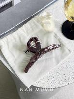 Premium Red Acetate Hair Shark Clip from South Korea