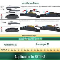 BYD G3 Car Wiper: Multifunctional, Silent, Boneless Rubber Strip
