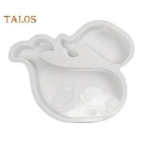 Silikoninė banginio forma Lanksti banginio muilo forma 3D banginio liejimo forma dervai, žvakėms gaminti „pasidaryk pats“ cemento, gipso dirbiniams Whale white