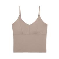 Comfortable One-Piece No-Rim Bra with Beautiful Back for Plus Size (Style 65152) 1XL (110-130 lbs) kava