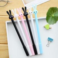 4 vnt./rinkinys Triušio gelinių rašiklių rinkinys Kawaii mokyklinės prekės Biuro kanceliarinės prekės Fotoalbumas 4pcs black