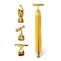 24K Gold Beauty Stick Eye Facial Massage Beauty T-Shaker 24k Electric Gold Stick Beauty Stick auksas
