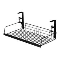 Storage Rack Under-Desk Cable Management Tray Large Capacity Hollow Design Easy to Install Adjustable Cable Management Rack Black gray