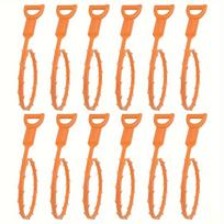 12pcs Drain Clog Removal Tool Set for Hair Clogs in Sewers Toilets Kitchen Sinks Bathroom Tubs Effective Drain Cleaning Sticks 12pcs beige