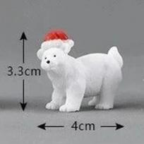 Home Christmas Decoration Polaris Moss Micro Landscape Bonsai Decorations Holiday Gifts White Bear Keychain Animal Model Decor Hat-S