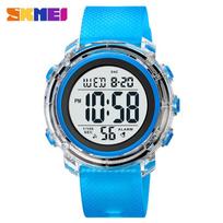 Men's and women's electronic watches, trendy and fashionable student watches, outdoor multi-functional waterproof sports electronic watches mėlyna